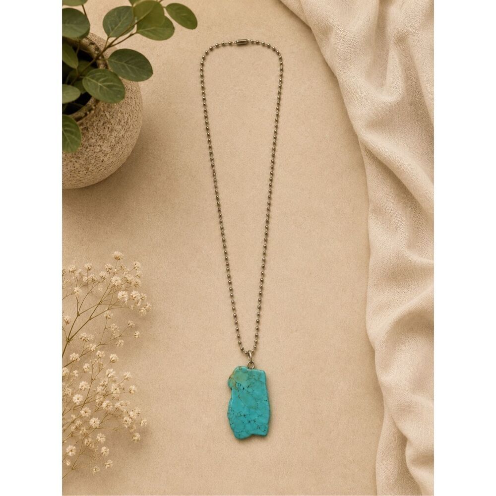 Turquoise Stone Pendant Necklace